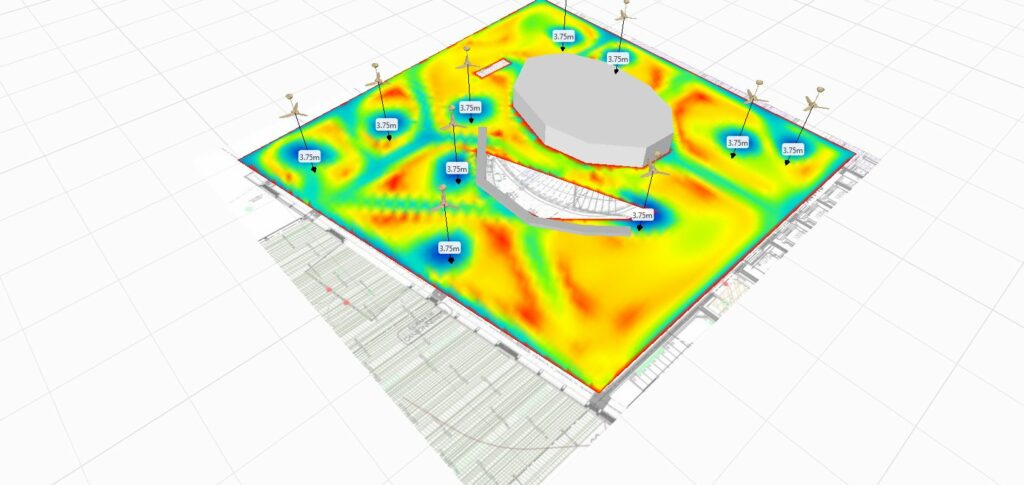 Etude aéraulique 1 réalisée pour la médiathèque d’Aubervilliers par le bureau d’études intégré Turbobrise